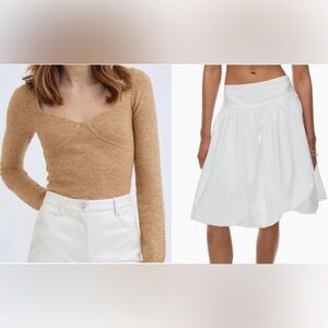 Bundle 2pc Aritzia Droplet Bubble Skirt and Greer Sweater